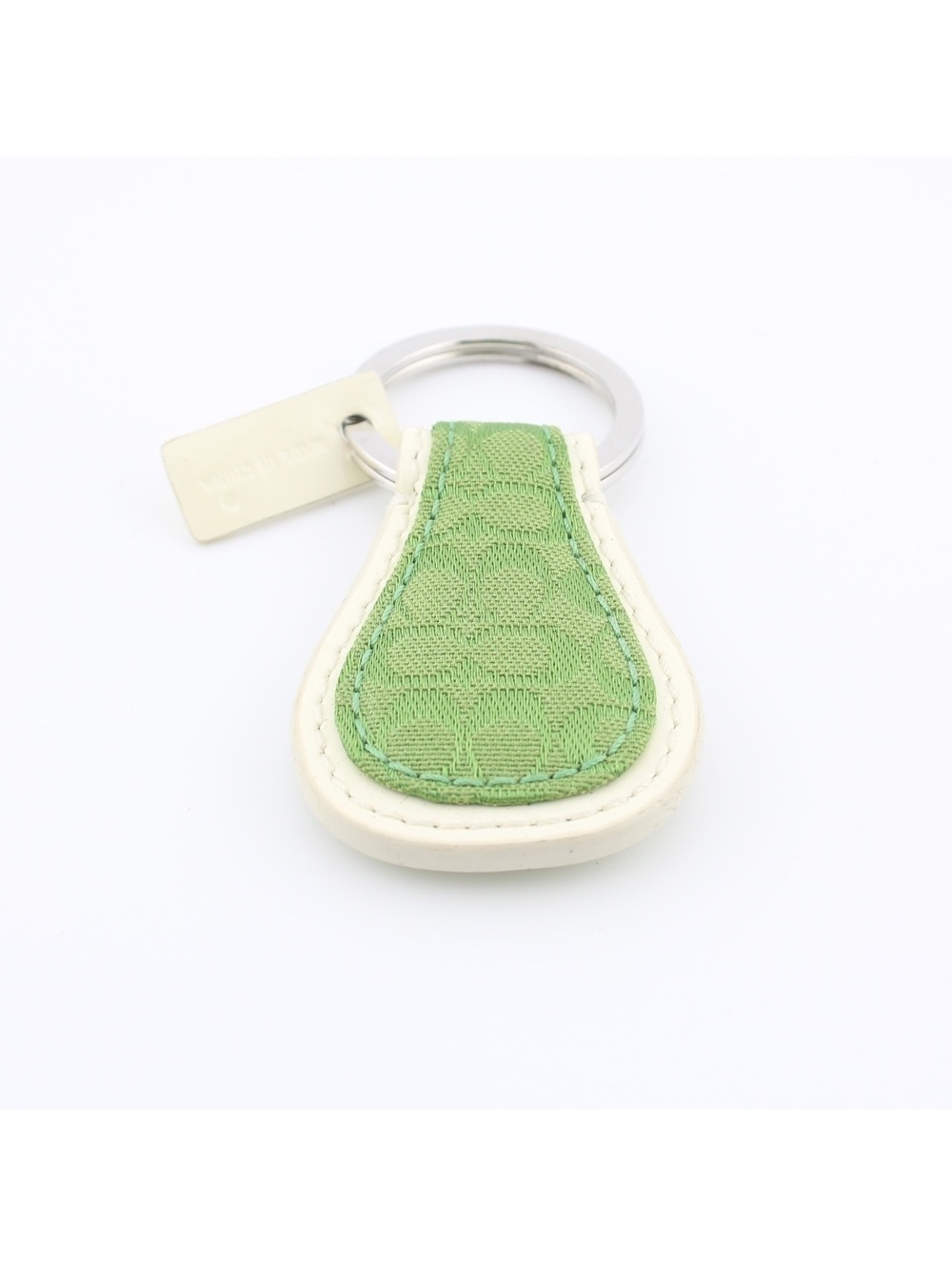 Coach Vintage Style Green Signature Keychain Key Ring